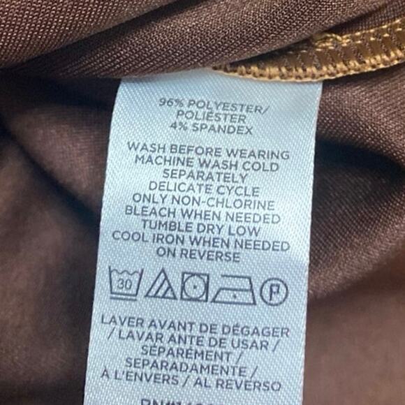 Ann Taylor LOFT Brown Faux Suede Skinny Leg High Waisted Trousers Dress Pants M - Picture 5 of 5